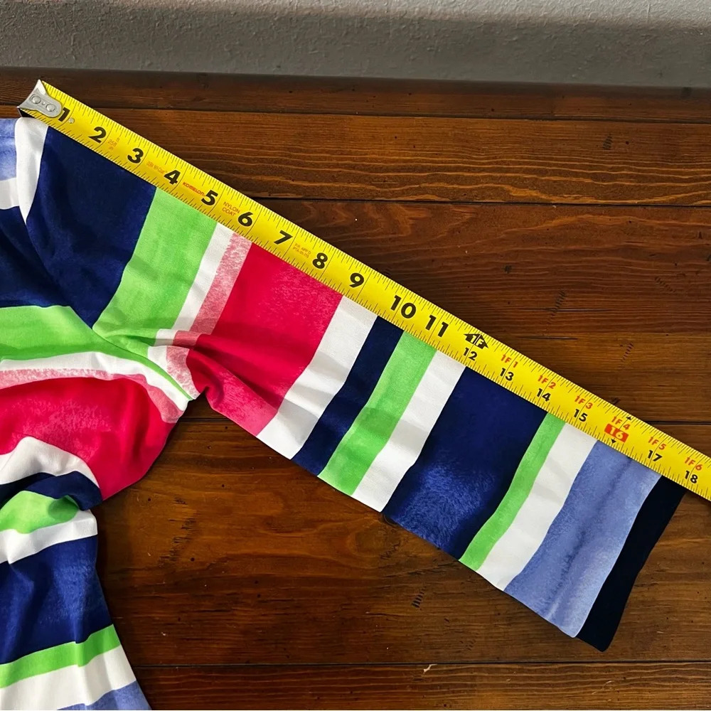 Vince Camuto Striped Watercolor Dress Sz 8 - Picture 9 of 12